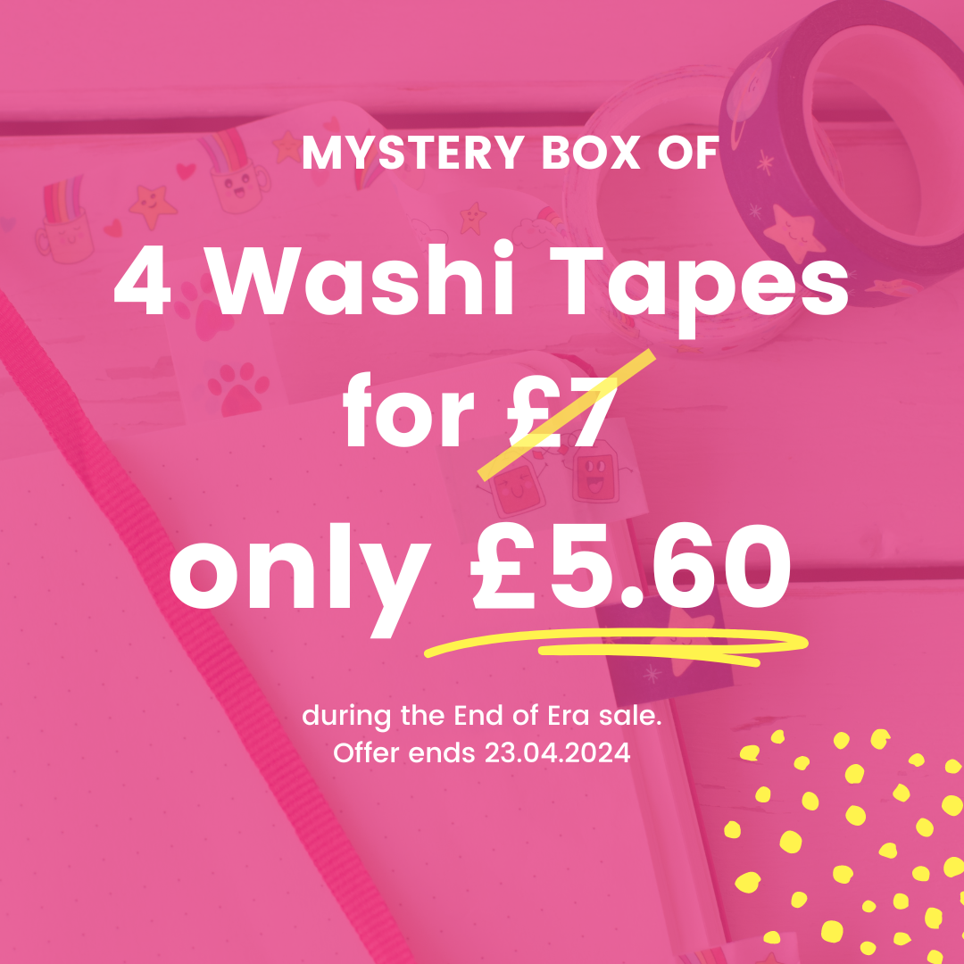 Mystery Box of Four Washi Tapes