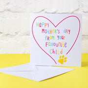 Happy Mother's Day card and envelope from the Dog or Cat