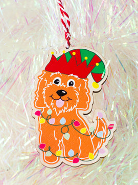 Gingerbread Cockapoo Christmas Decoration. Ornament for the Tree